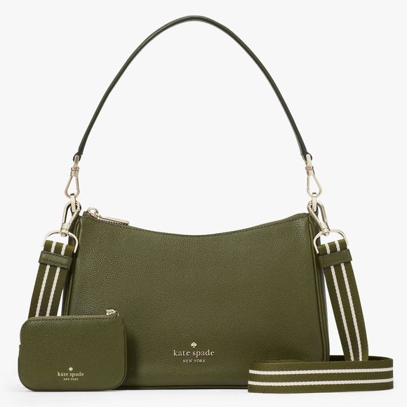 New Kate Spade Rosie Shoulder Bag Pebbled Leather Enchanted Green - Picture 1 of 5